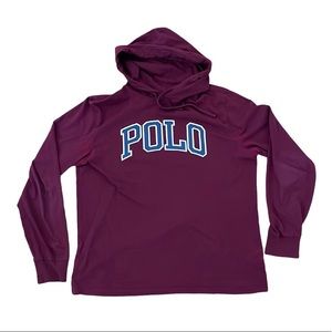 POLO Long-sleeved flannel size M of the original Polo brand Red wine color